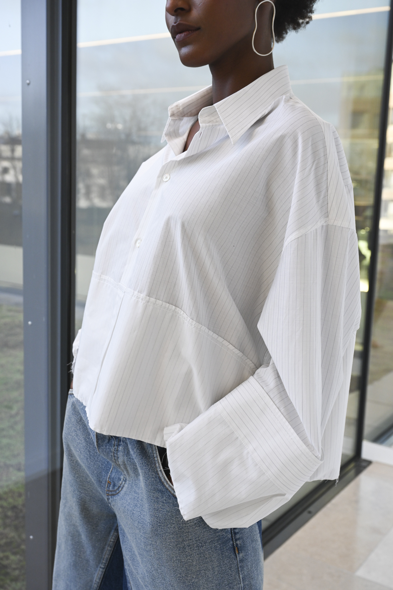 maison margiela mm6 s52dt0032 long-sleeved shirt white